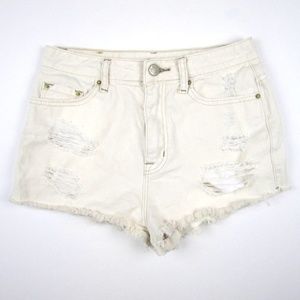BDG 27 Super High Rise Cheeky White Shorts